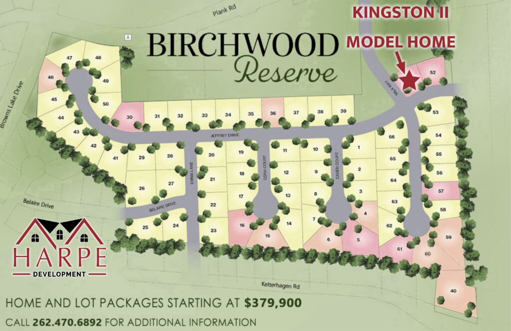 Birchwood reserve subdivision map